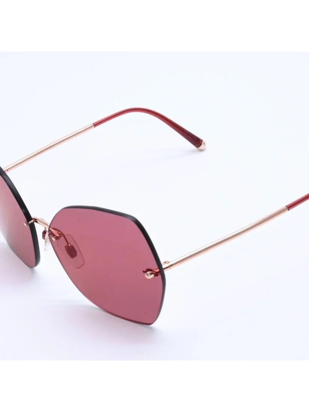 Dolce & Gabbana Sunglasses Pink Lens Gold Temple Eyewear